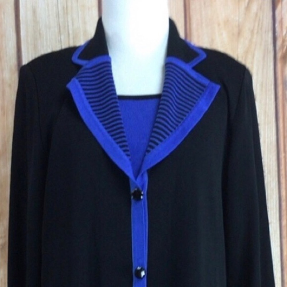 MISOOK 2pc Black/Blue Tank and Cardigan Medium